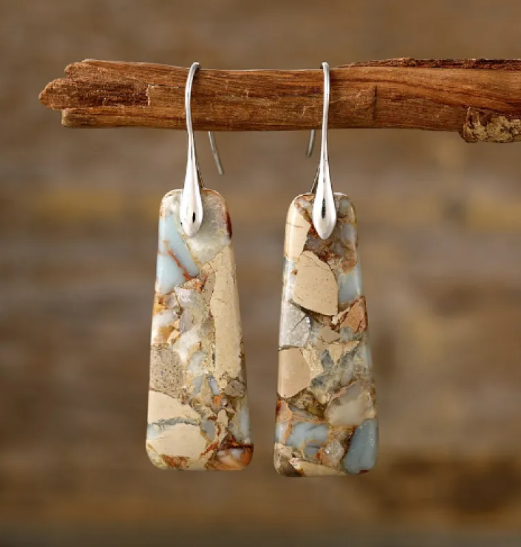 Pendientes Bohemios de Piedra Emperador