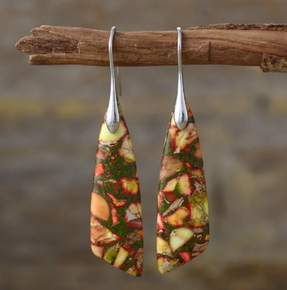 Pendientes Bohemios de Piedra Emperador