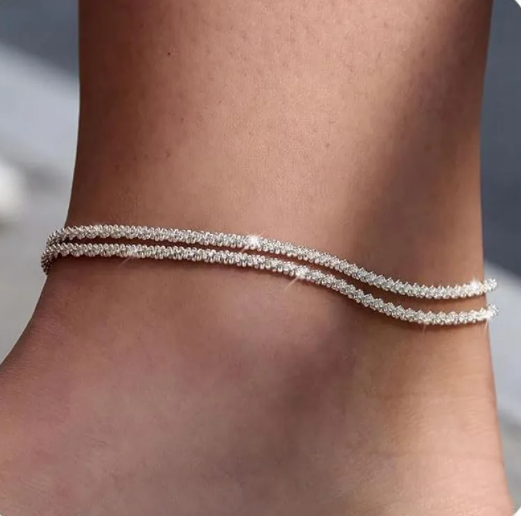 Tobillera de cadena para vacaciones en la playa