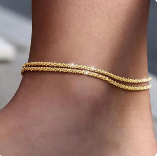 Tobillera de cadena para vacaciones en la playa
