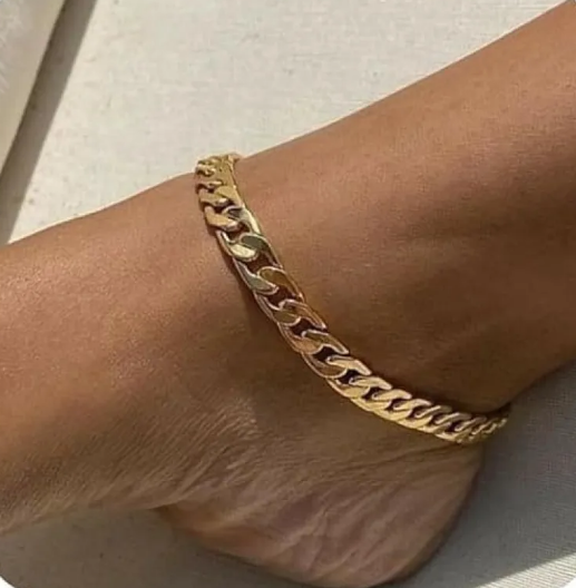 Tobillera de cadena para vacaciones en la playa
