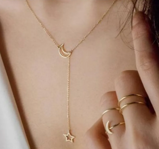 Collar corto Luna y Estrella