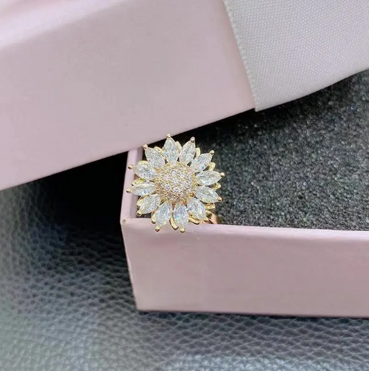 Anillo giratorio de girasol.