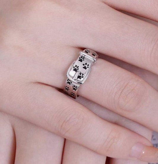 Anillo Collar Huella de Cachorro.