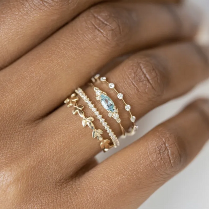 Čtvercový zirkonový prsten se čtyřmi diamanty