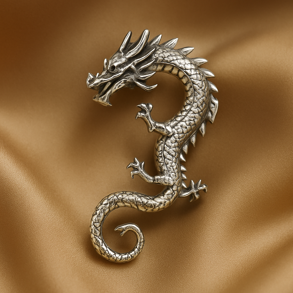 Silver Dragon Spirit Earrings