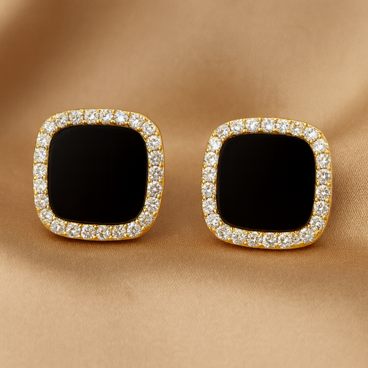 Timeless Onyx & Diamond Earrings