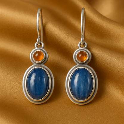 Luxe Blue Crystal Earrings