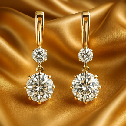 Classic Gold Vintage Zirconia Earrings