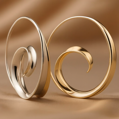 Retro Spiral Wave Earrings