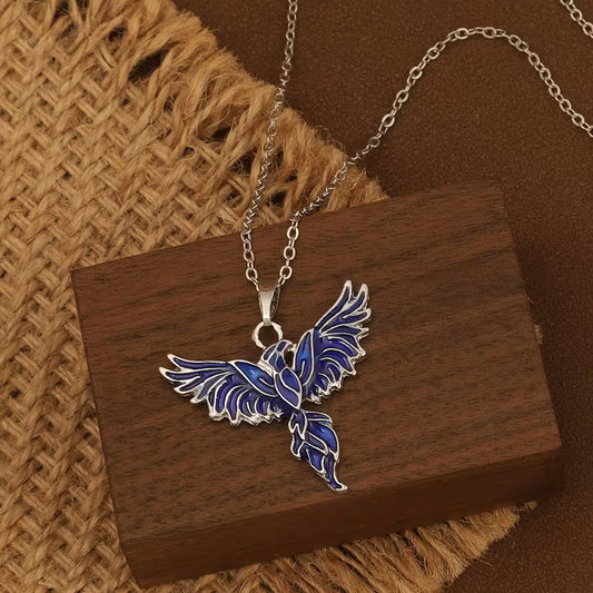 Azure Flight of Grace Pendant Necklace