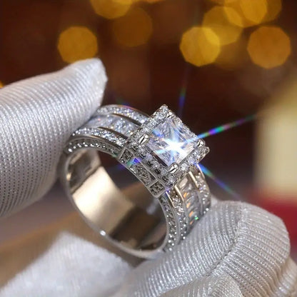 Luxury Zirconia Square Ring