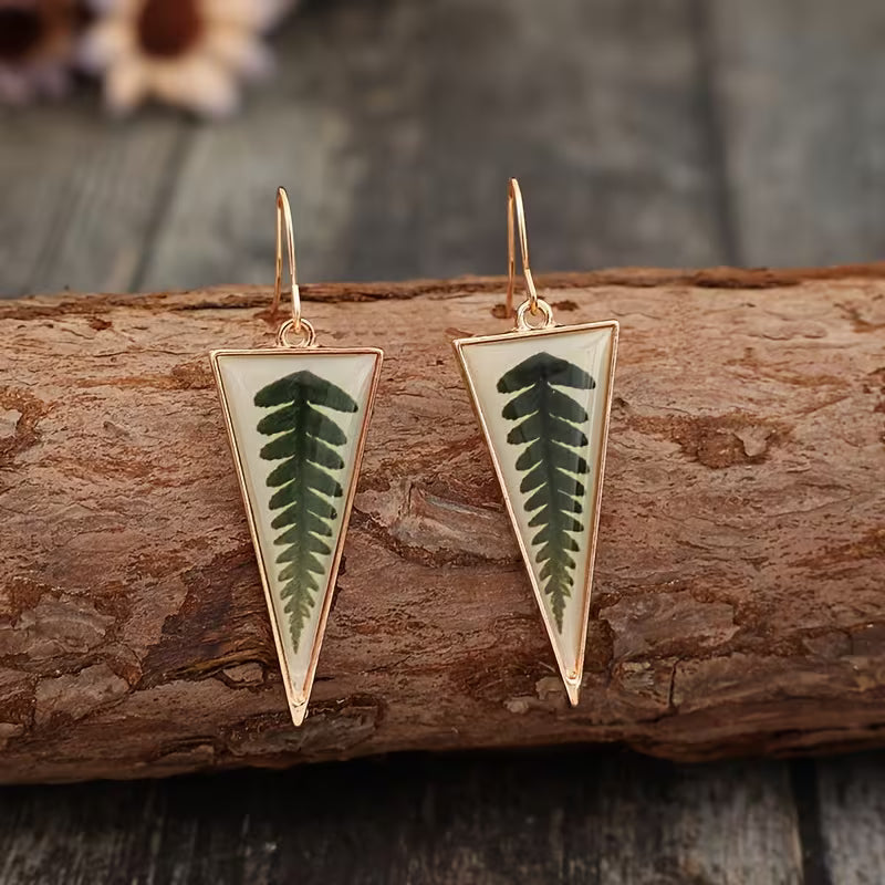 Fernlight Elegance Geometric Drop Earrings