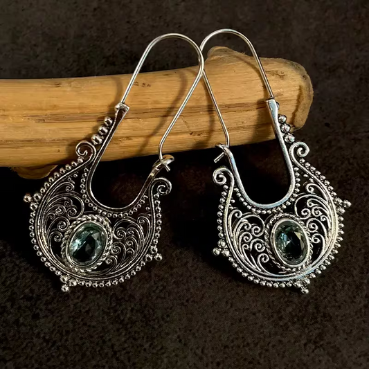 Regal Filigree Midnight Earrings