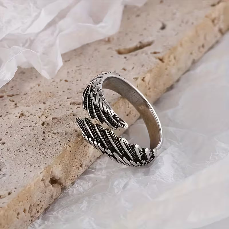 Celestial Feather Embrace Ring