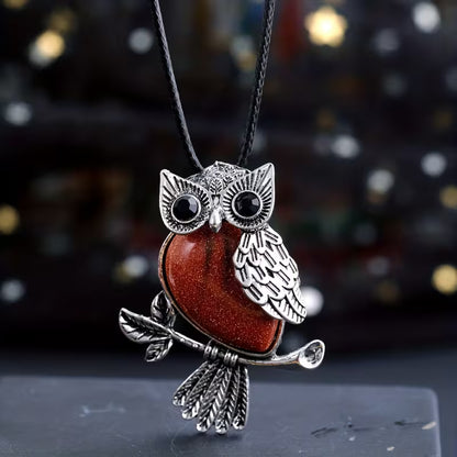 Midnight Owl Elegance Pendant