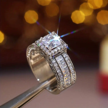 Luxury Zirconia Square Ring