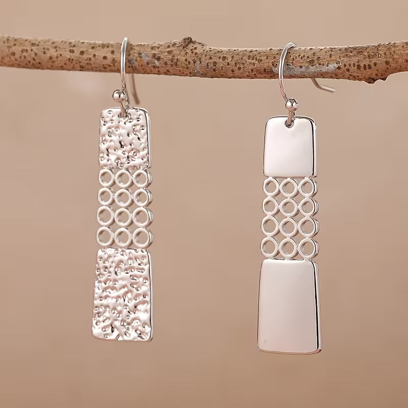 Sculpted Harmony Linear Earrings