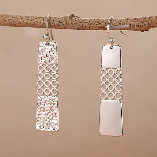 Sculpted Harmony Linear Earrings