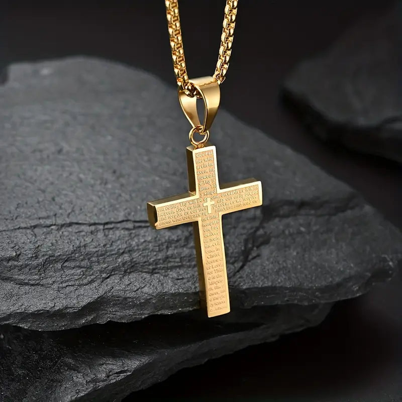 18K Gold Cross Pendant Necklace Exquisite Radiance