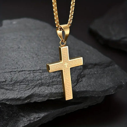 18K Gold Cross Pendant Necklace Exquisite Radiance