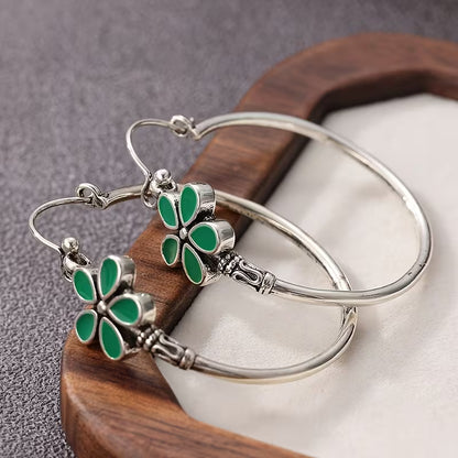 Blossom Grace Vintage Hoop Earrings