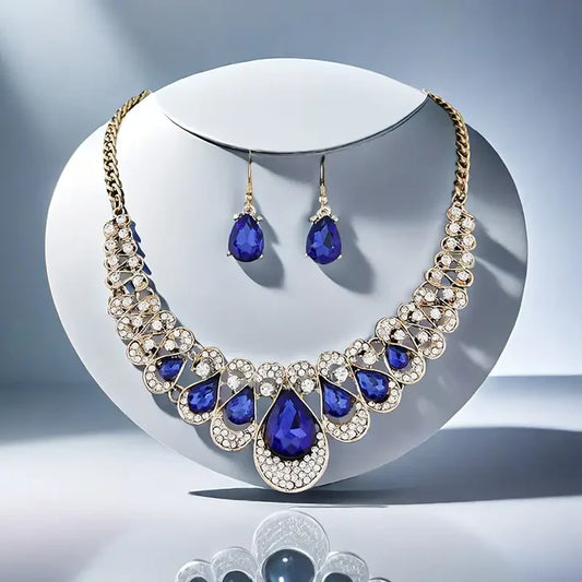 Set de Joyas Maevina Zafiros Oro