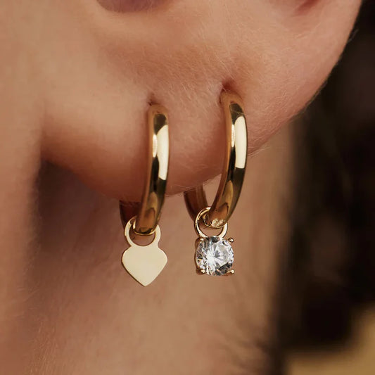 Pendientes de Aro Larmes de Lune Stone