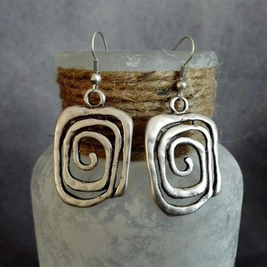 Oferta 1+1: Pendientes Boho Espiral en Plata