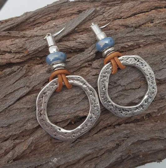 Pendientes Vintage de Círculo en Plata