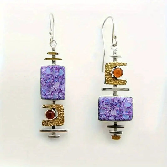 Oferta 1+1: Pendientes Vintage Lila Stein