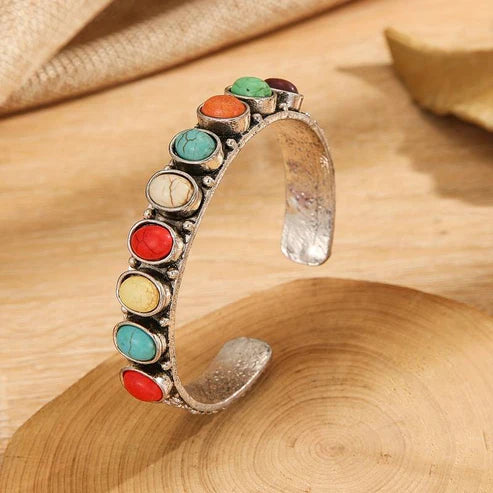 Pulsera Vintage Multicolor de Plata