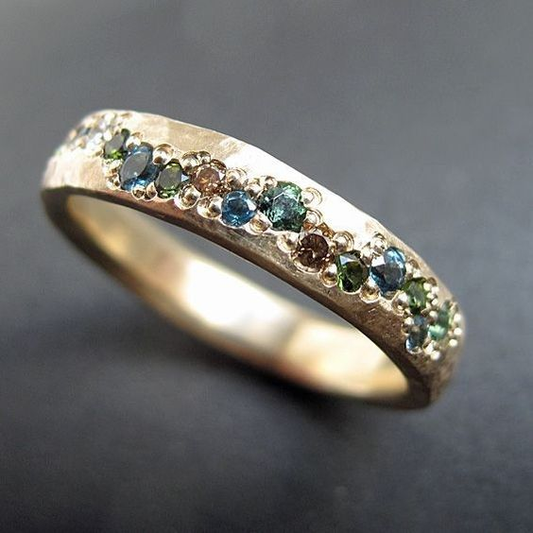 1+1 Offer: Vintage Gold Colorful Ring