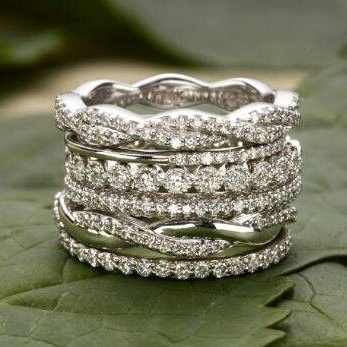 Layered Zirconia Statement Ring