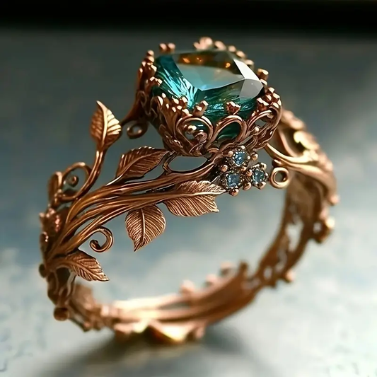 1+1 Offer: Nature Green Crystal Ring