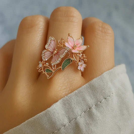 Anillo Mariposa Nature Bright de Circonita