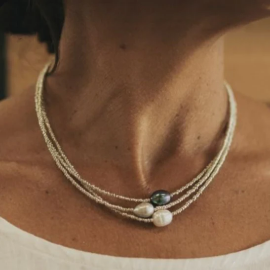 Oferta 1+1: Collar Vintage de Perla de Agua Dulce | Joyería sostenible inspirada en el océano
